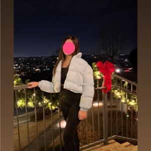 Women's Light Blue Puffer Jacket